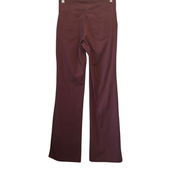Iuga High Waist Flare Leggings Yoga Pants Medium Athleisure Burgundy - Picture 6 of 6